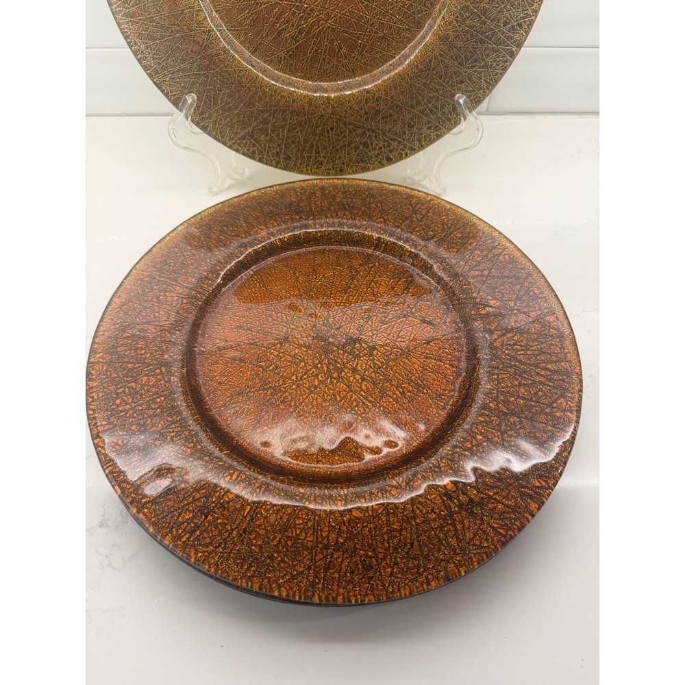 Fused Glass Charger Plates 13in Excellent Condition (4 available)